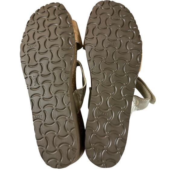 Naot Womens Cork Footbed Sandals Gold Leather & Natural Cork EU 40/US 9–9.5 NWOT - Picture 6 of 6